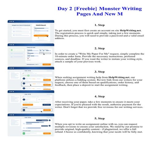 Day 2 Freebie Monster Writing Pages And New M