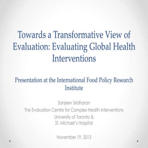 PPWNov13- Day 2 keynote- S.Sridharan- U Toronto