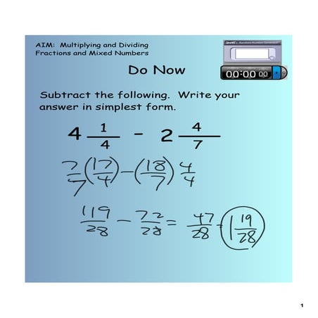 Day 2 multiplying and dividing