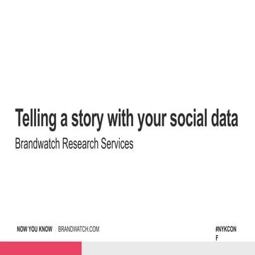 Telling a story with your social insights