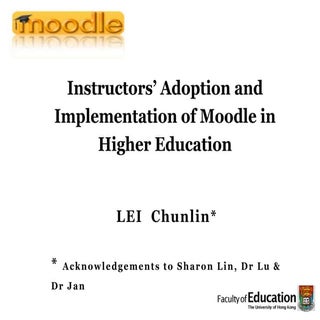 Instructors’ adoption and implement...