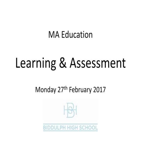 Day 2 presentation what is assessment