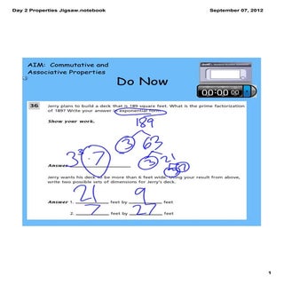 Day 2 properties jigsaw