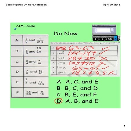 Day 2 scale drawings