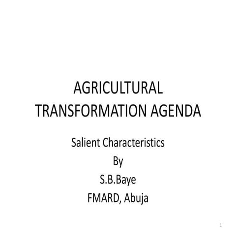 Day 2, Session 2: Round Table Discussion about the Agricultural Transformatio...