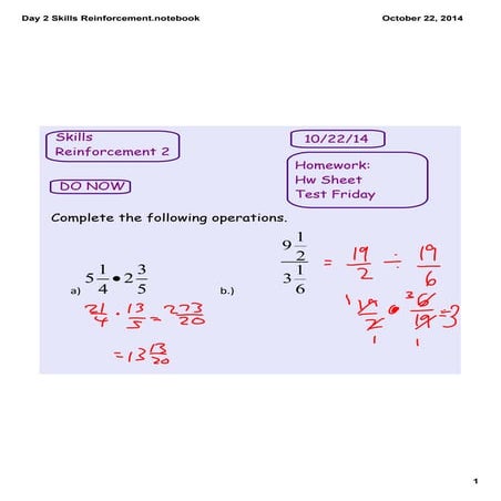 Day 2 skills reinforcement
