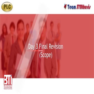 Day 3-2 - Final Revision (Scope)