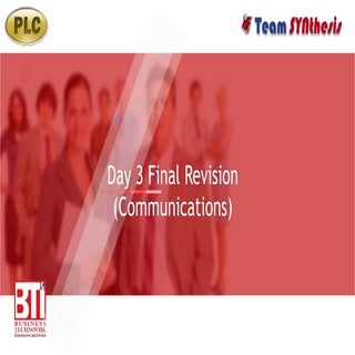 Day 3-7 - Final Revision (Communica...
