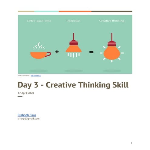 Day 3   creative thinking skill