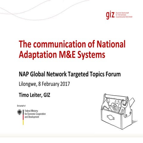 The communication of National Adaptation M&E Systems | Timo Leiter, GIZ