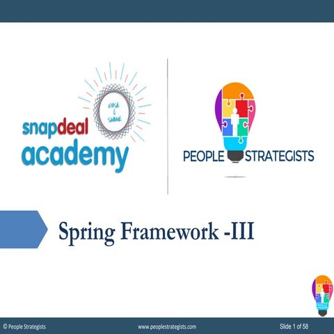 Spring Framework - III | PPT