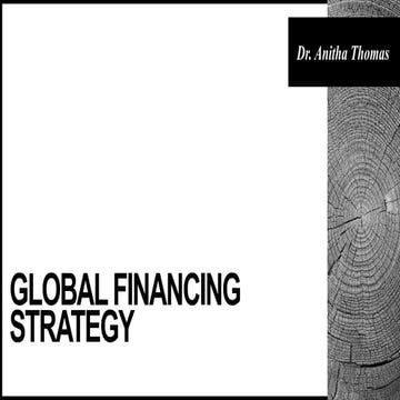  Global financing strategy and Cultural Influence