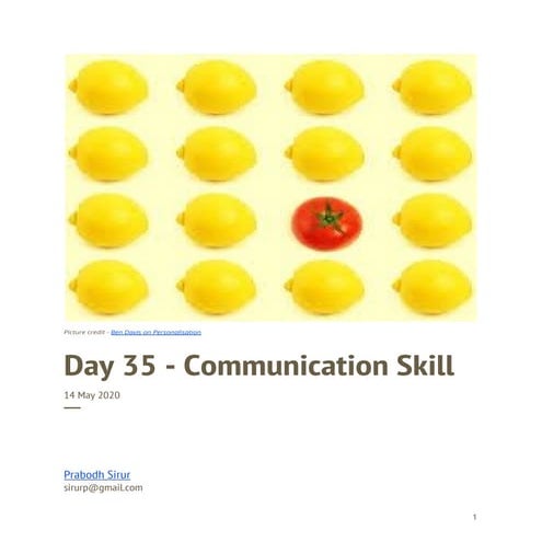 Day 35   communication skill