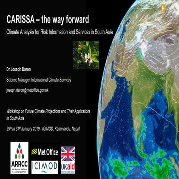 Day 3  joe daron, met office, arrcc-carissa workshop