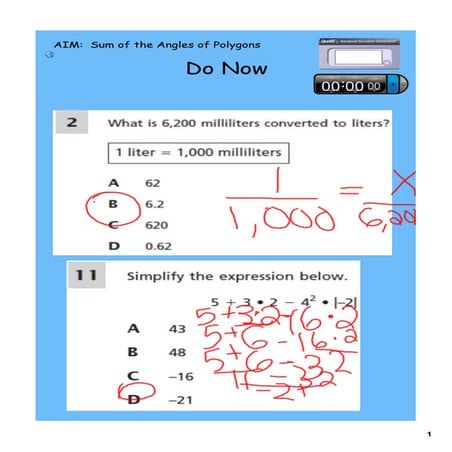 Day 3 angles in polygons