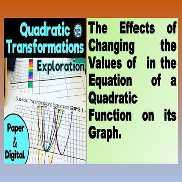 presentAtion for grade 9 mathematics on parabola
