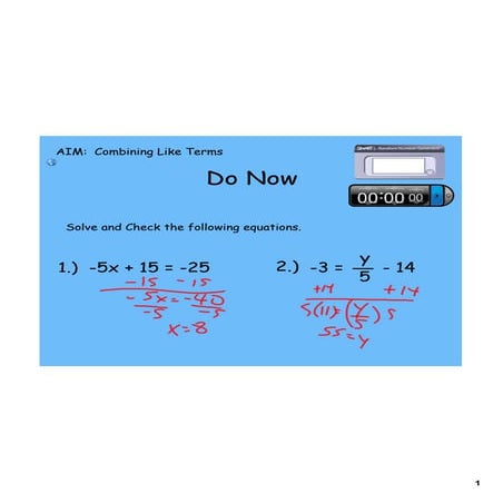 Day 4 combining like terms
