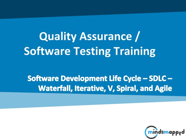Software Development Life Cycle – SDLC – Waterfall, Iterative, V, Spiral, and...