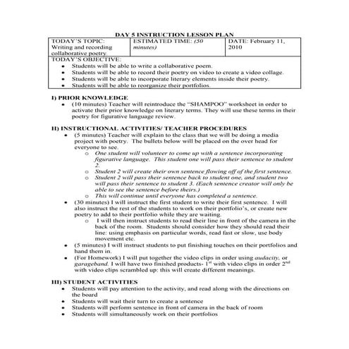 Collaborative Poetry Video