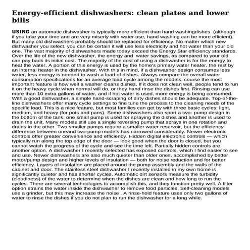 Day 6 1 energy effcent dish washers