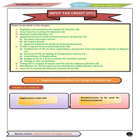 GST in 14 Days - Day 6 &amp; 7