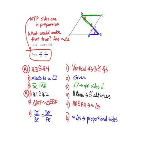 Notes Day 6: Prove that sides are in proportion