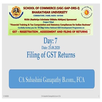 Goods and Services return filing process