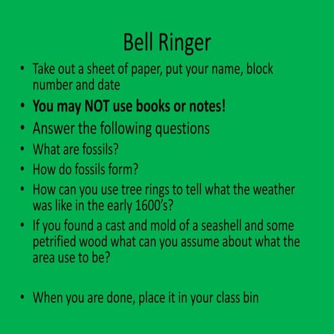 Day 7 superposition fossils
