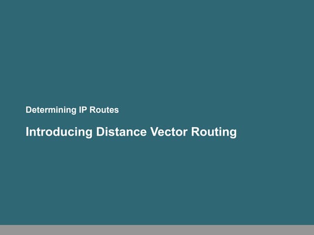 Day 8 2 distance vector routing