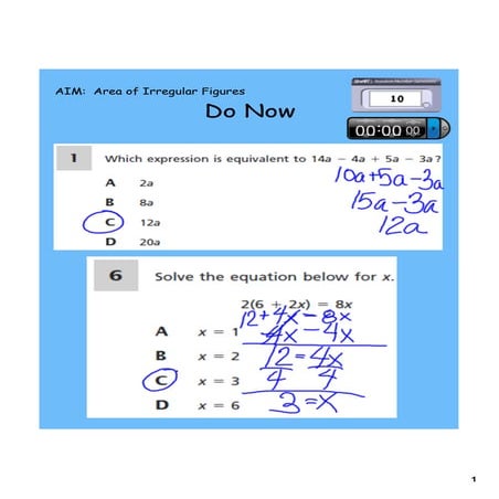 Day 8 irregular figures