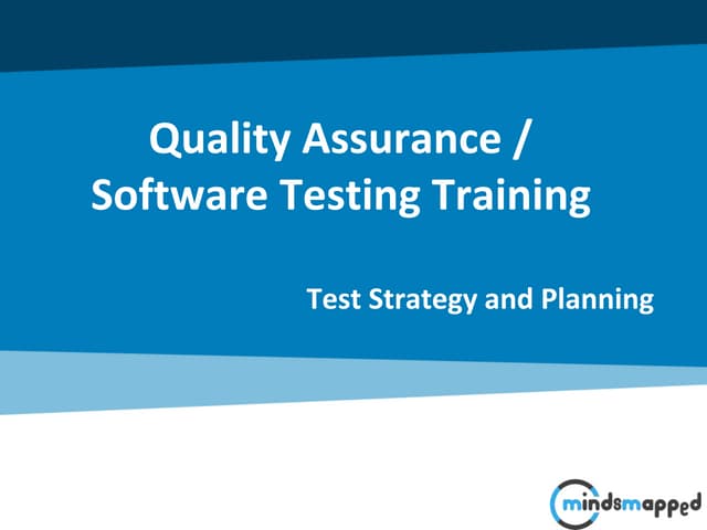 Test Strategies and Planning