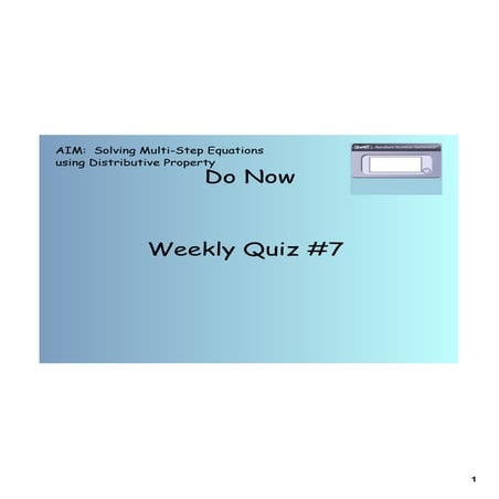 Day 9 distributive property equations day 2