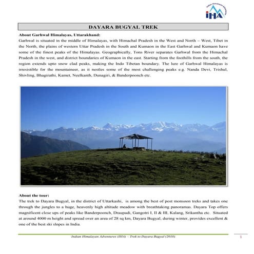 Dayara Bugyal Trek - November 2010