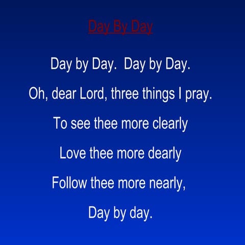 Day By Day | PPT