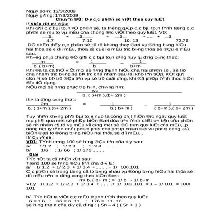 Day cac phan so viet theo qui luat