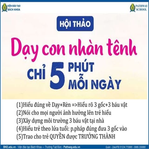 Dạy con bận rộn (dành cho cha mẹ dạy dỗ con)