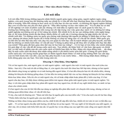 Sách dạy con làm giàu