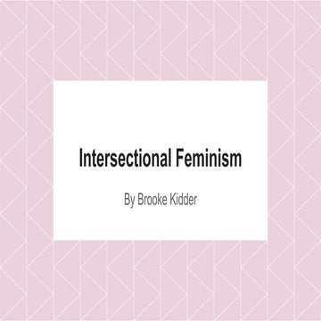 Intersectional feminism