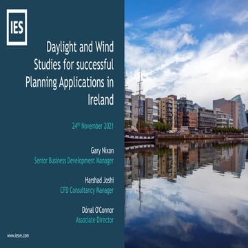 Daylight and Wind Studies for Successful Planning Applications in Ireland