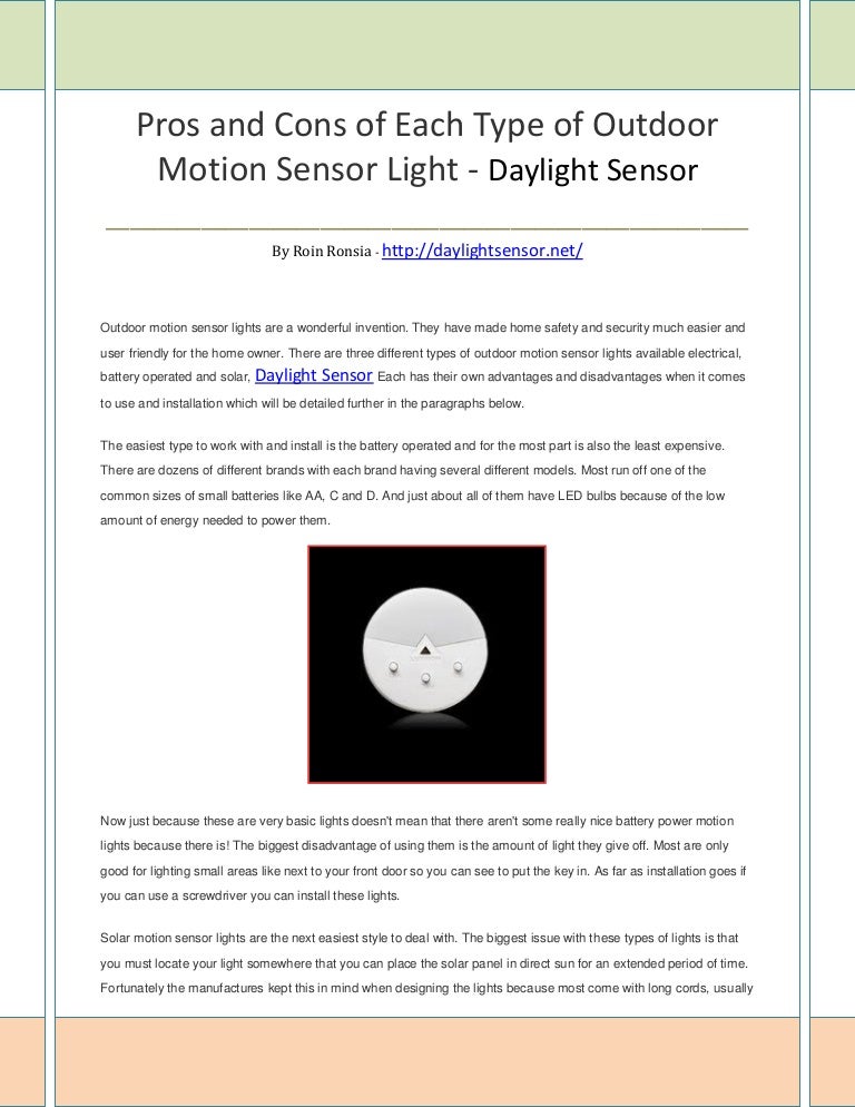 Daylight sensor