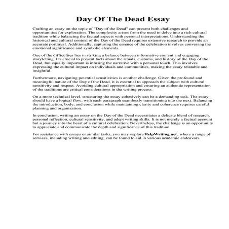 Day Of The Dead Essay