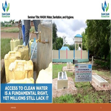 WASH( Water Sanitation and Hygiene) by Dr Sushma Singh | PDF