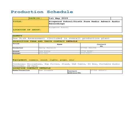 Thriller short film sample script | PDF