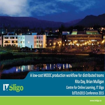 A low-cost MOOC production workflow for distributed teams