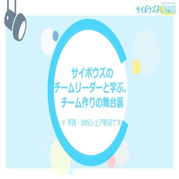 【セッション資料】サイボウズのチームリーダーと学ぶ、チーム作りの舞台裏_Cybozu Days 2022