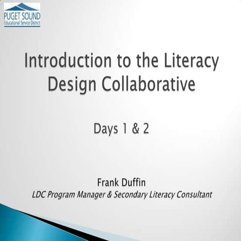 Days 1& 2 introduction to ldc