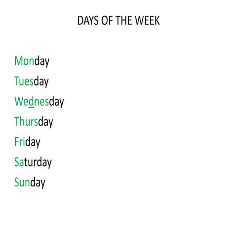 Days and daily routines | PPTX