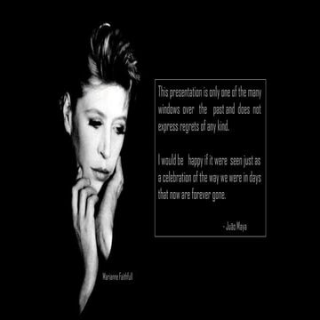 Days Gone By (As Tears Go By - Marianne Faithfull)