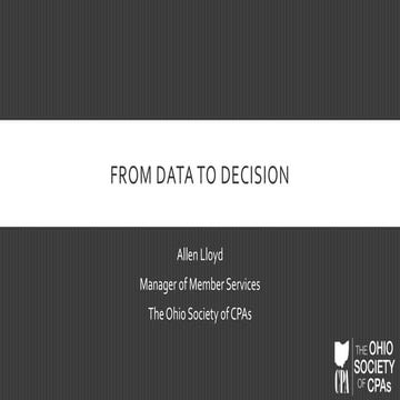 Dayton from data to decisions