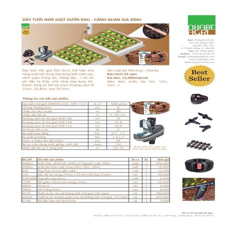 Dây tưới nhỏ giọt vườn rau - cảnh quan gia đình